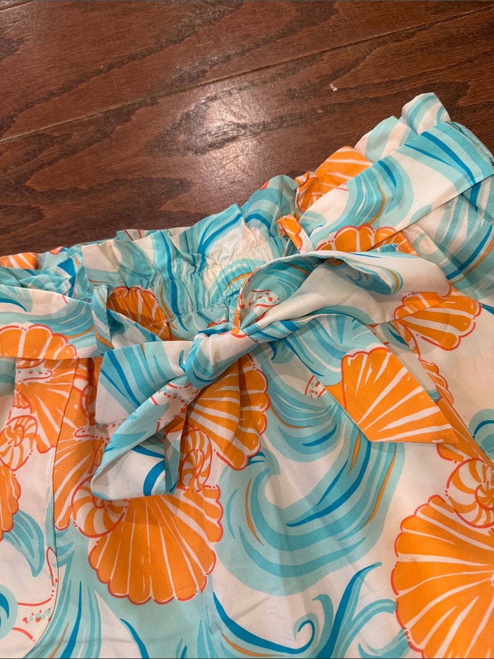 Lilly Pulitzer belted 100% silk “Do Not Wave” skirt, small - Picture 3 of 9